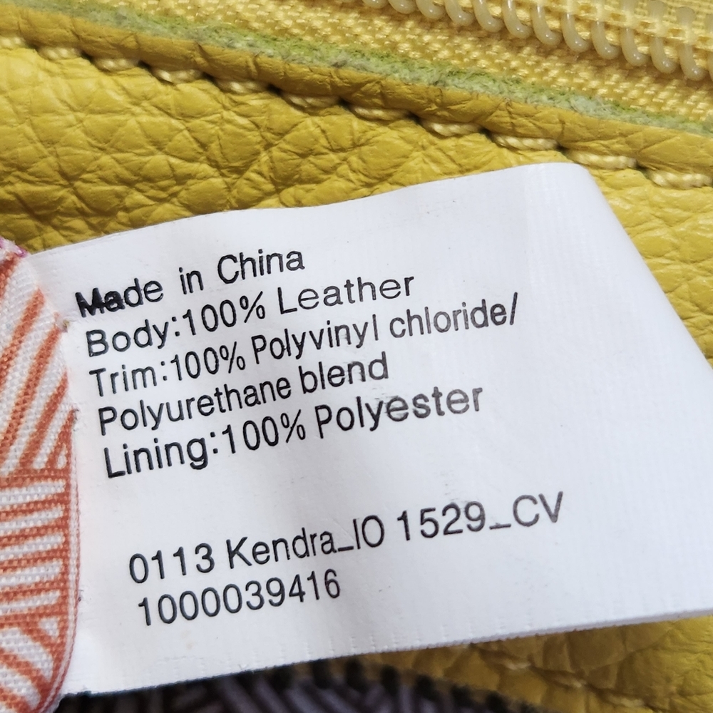 The Sak Kendra Leather Hobo Bag in Yellow, Brown, with Metallic Detail. - Picture 9 of 13